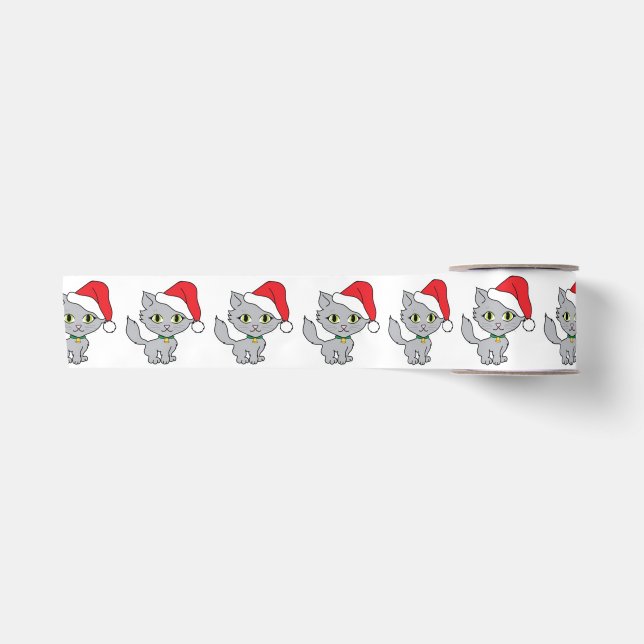 Satin Ribbon/Santa Kitty Ribbon (Front)