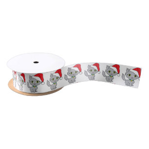 Satin Ribbon/Santa Kitty Ribbon