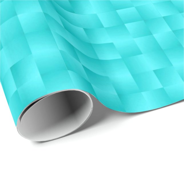 Satin Ribbons - Turquoise Wrapping Paper (Roll Corner)