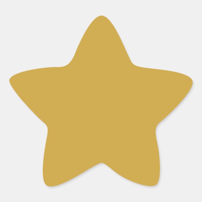 Satin Sheen Gold High End Complementary Colour Star Sticker (Front)