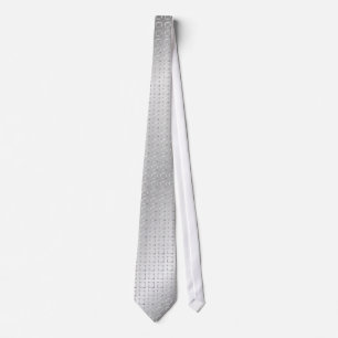 Satin Squares - Silver Tie