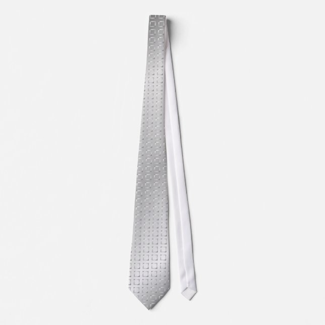 Satin Squares - Silver Tie (Front)