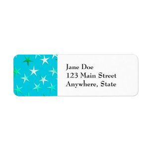 Satin stars, pale green and blue on turquoise