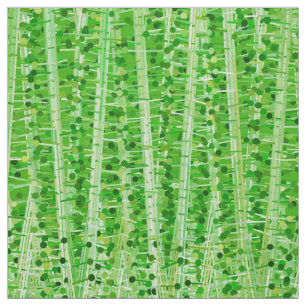 Satin Stripes and Dots Abstract, Lime Green Fabric