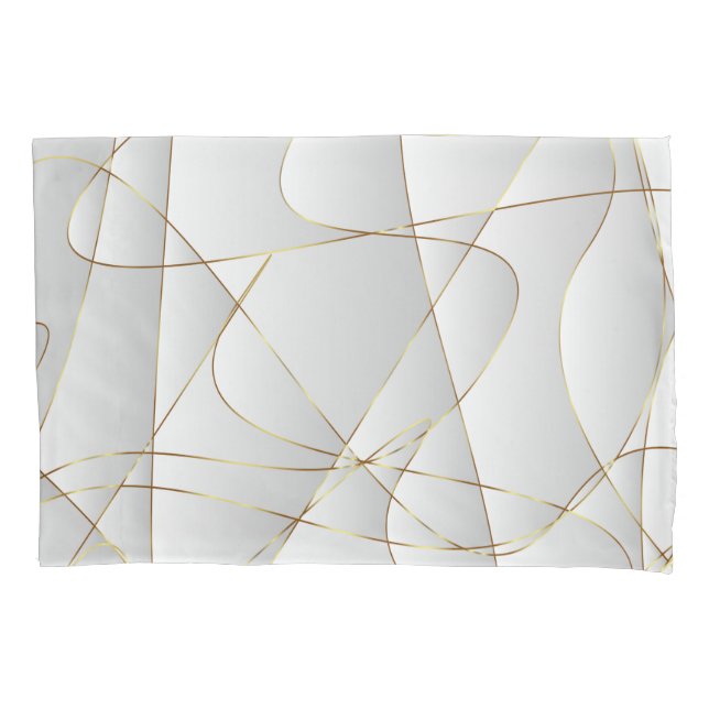 Satin With Gold Lines Pillowcase (Front)