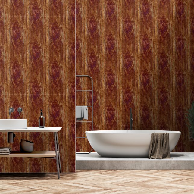 Satin Wood Grain Wallpaper (Bathroom)