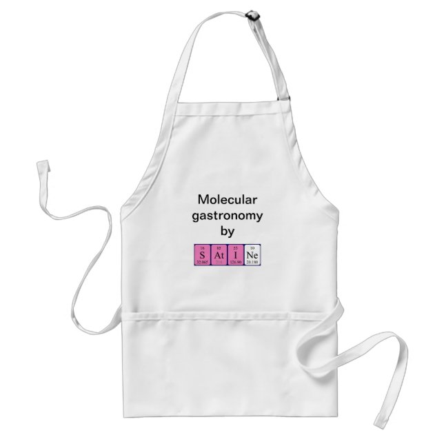Satine periodic table name apron (Front)