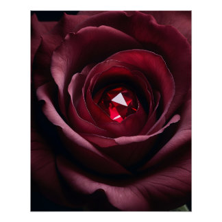 Satinheart Rouge – Ruby Rose Art Poster