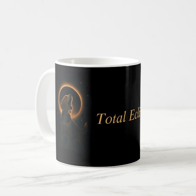 Satirical Beagle Total Eclipse of the Bark Song Coffee Mug (Front Left)