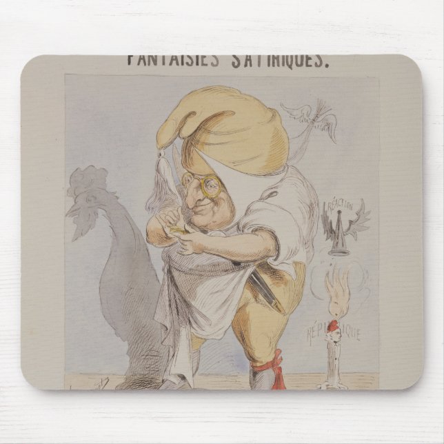 Satirical Fantasies, caricature of Adolphe Mouse Mat (Front)