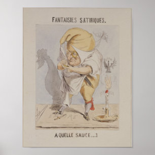 Satirical Fantasies, caricature of Adolphe Poster