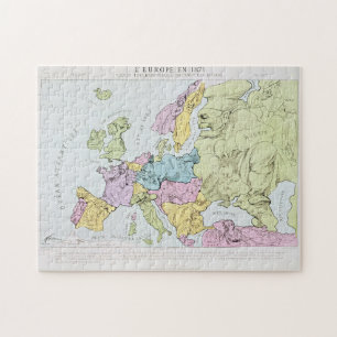 Satirical Map of Europe 1871 Jigsaw Puzzle