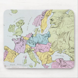 Satirical Map of Europe 1871 Mouse Mat