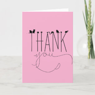  Satirical Modern Life & Absurdist Cat Humour Thank You Card