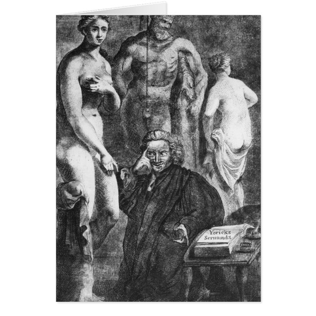 Satirical portrait of Laurence Sterne, c.1761 (Front)