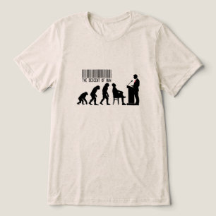 Satirical Red Politician Silhouette  Tri-Blend Shirt