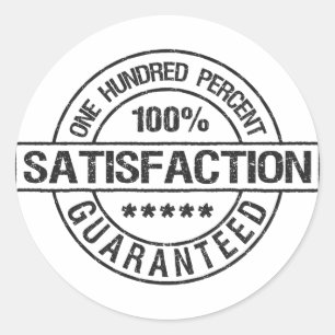 SATISFACTION GUARANTEED stickers