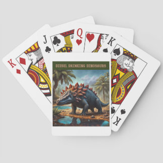 Satisfied Ankylosaurus Playing Cards