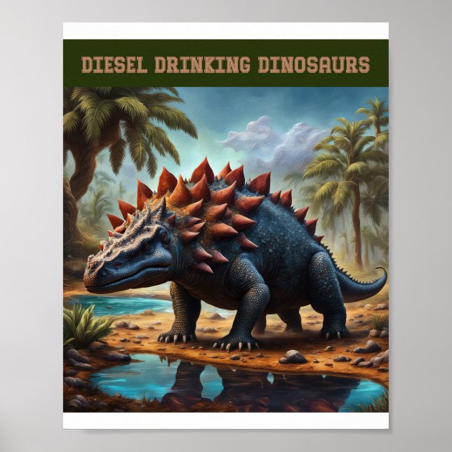 Satisfied Ankylosaurus Poster (Front)