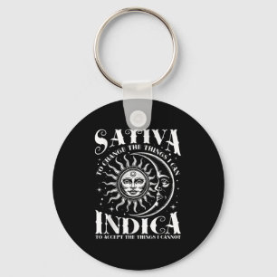 Sativa To Change The Things I Can Indica Weed Key Ring