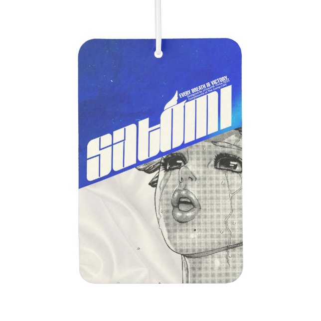 satomi motorsport "𝙬𝙚𝙚𝙥4𝙢𝙚 2 BLUE" Car Air Freshener (Front)