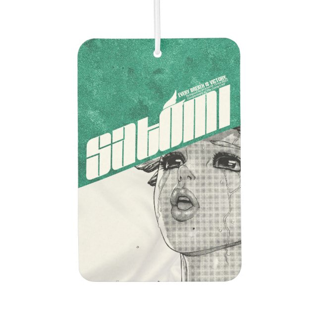 satomi motorsport "𝙬𝙚𝙚𝙥4𝙢𝙚 GREEN" Car Air Freshener (Front)