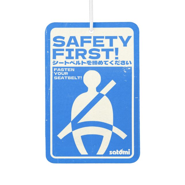 satomi motorsport Safety First Air Freshener (Front)