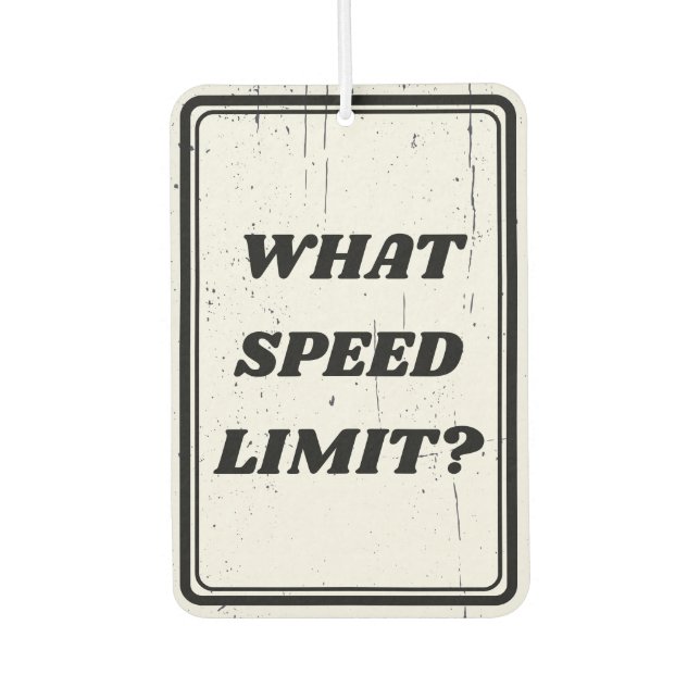 satomi motorsport WHAT SPEED LIMIT? Car Air Freshener (Front)