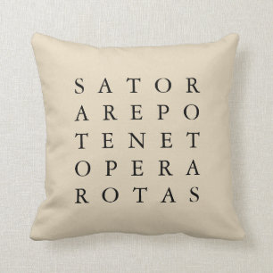 Sator Rotas Ancient Secret Magical Symbol Cushion
