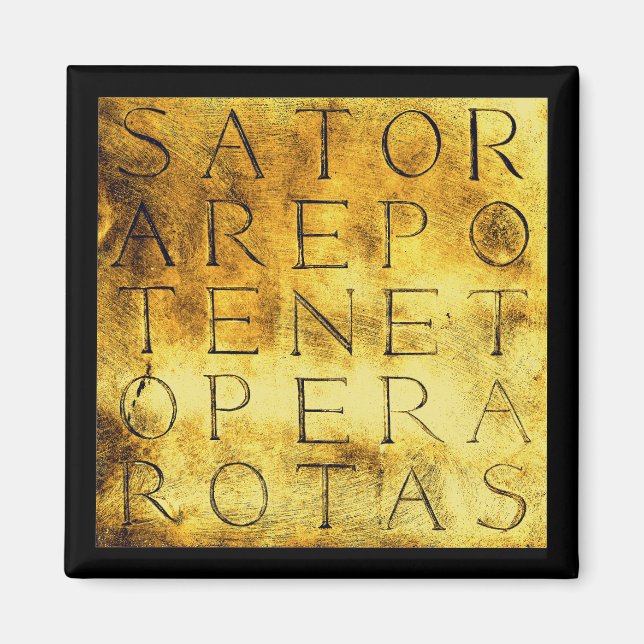 Sator Rotas Ancient Secret Magical Symbol Magnet (Front)