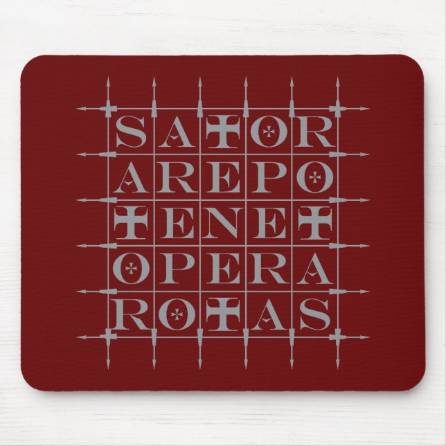 SATOR Square [GREY] Mouse Mat (Front)