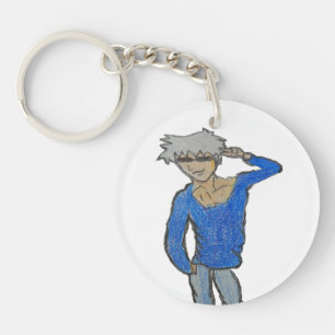 Satoru Gojo drawing printed Key Ring