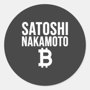 Satoshi Nakamoto White Edition Classic Round Sticker