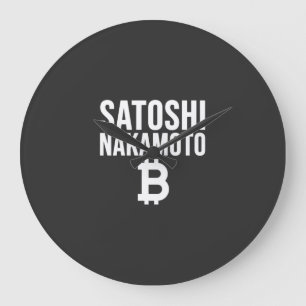 Satoshi Nakamoto White Edition Large Clock