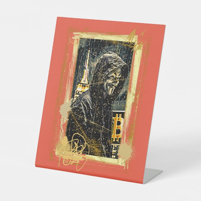 Satoshi rooftop pedestal sign (Front)