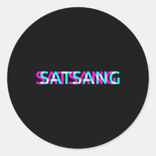 Satsang Yoga Chakra Meditation Spiritual Moon Chil Classic Round Sticker