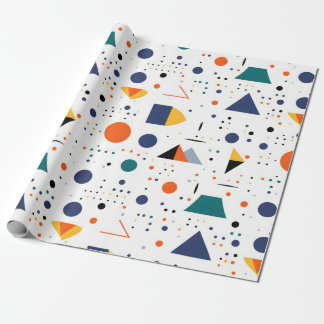 Saturated Colours Abstract Geometric Figures Wrapping Paper