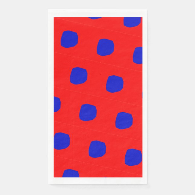 Saturated polka dots design Paper Napkin (Front)