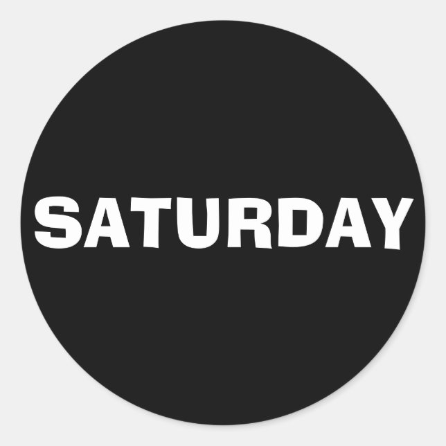 Saturday Ad Lib Black Sticker by Janz (Front)