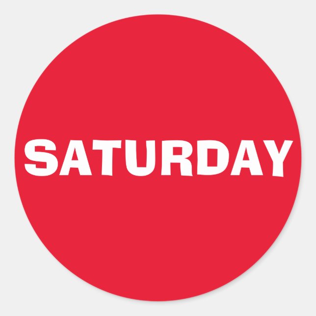 Saturday Ad Lib Red Sticker by Janz (Front)