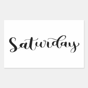 Saturday - Calligraphy / Lettering Sticker