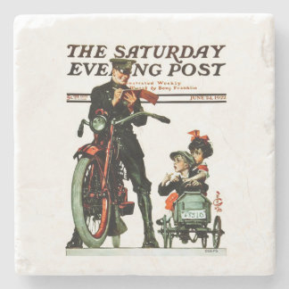Saturday Evening Post Stone Coaster
