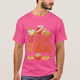 SATURDAY FATURDAY Fast Food French Fries Hot Dog T-Shirt