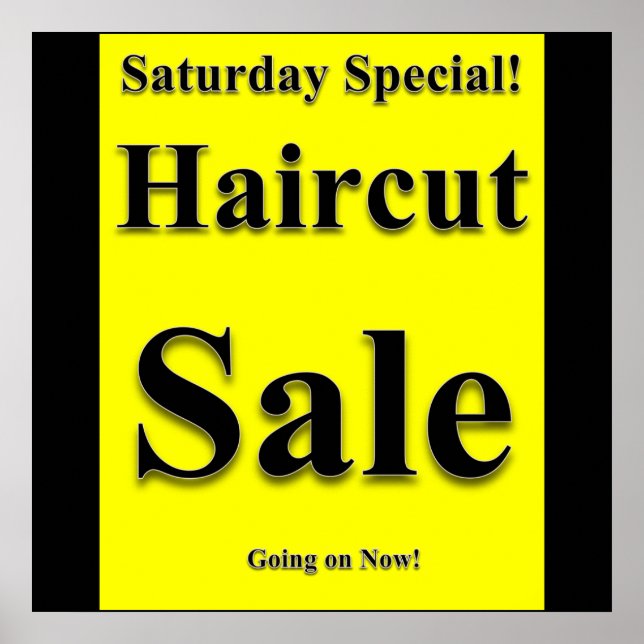 Saturday Haircut Sale Poster Matte (Front)