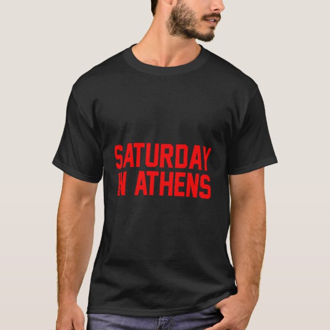 Saturday In Athens Football T-Shirt (Front)