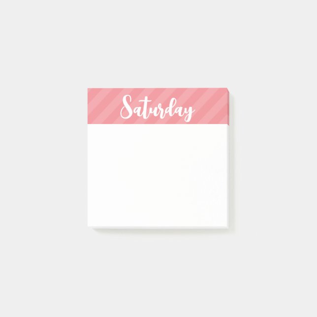 Saturday - Pink - Days of the Week - Post It Notes (Front)