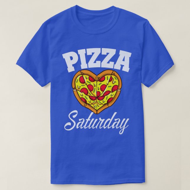 Saturday Pizza Night Funny Pizza Lover Fast Food70 T-Shirt (Design Front)