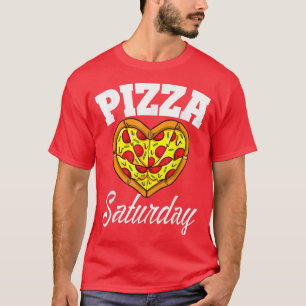 Saturday Pizza Night Funny Pizza Lover Fast Food  T-Shirt
