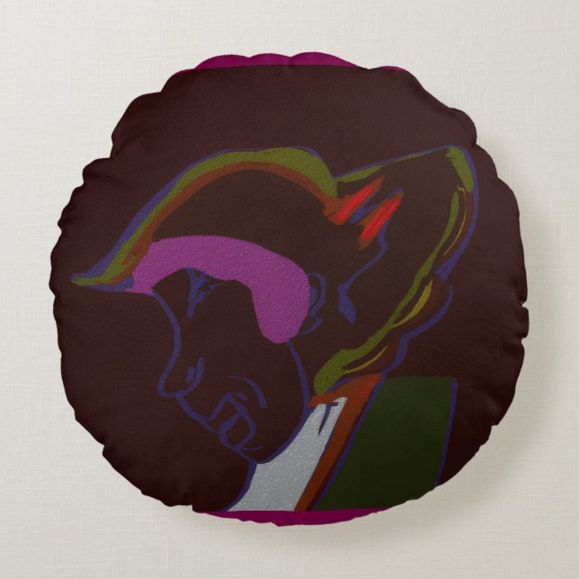 Saturday  round cushion (Front)