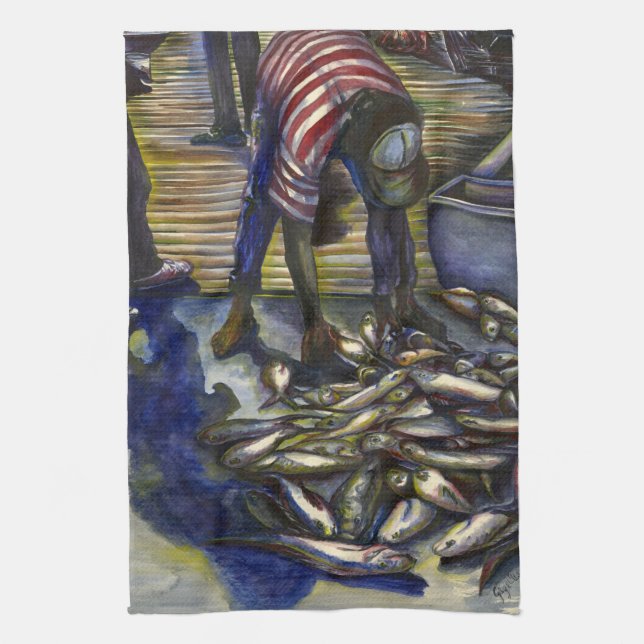 Saturday’s Blessings, Harbour Island Tea Towel (Vertical)